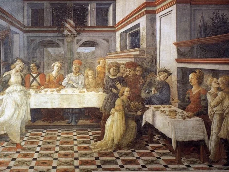 1406-Fra Filippo di Tommaso Lippi - Il banchetto di Erode - Duomo, Prato